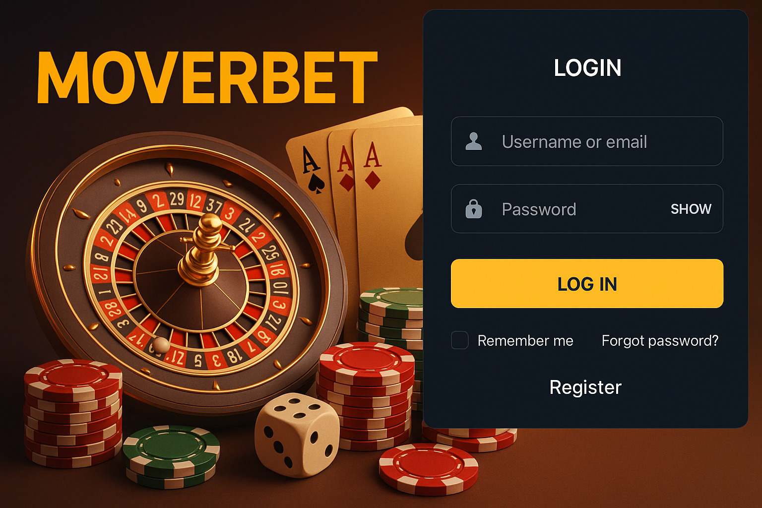 Login no Cassino MOVERBET